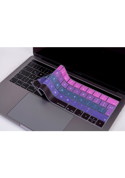 Macbook Pro Klavye Koruyucu UK(EU) İngilizce Baskı A1706 1989 2159 A1707 1990 Uyumlu Ombre