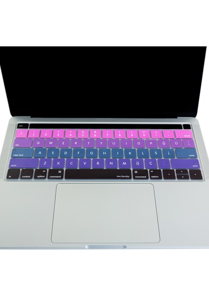 Macbook Pro Klavye Koruyucu US-TR Baskı A1706 A1989 A2159 A1707 A1990 Uyumlu Ombre