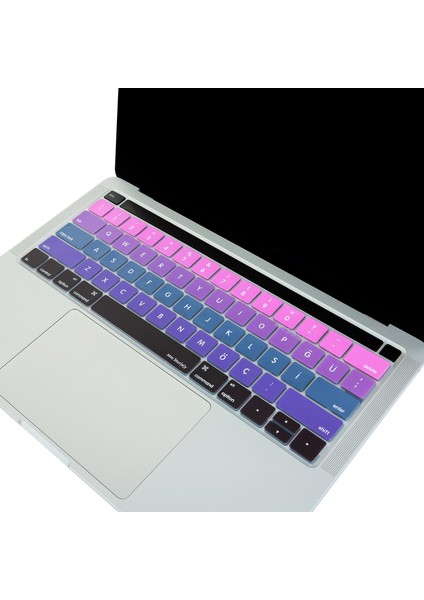 Macbook Pro Klavye Koruyucu US-TR Baskı A1706 A1989 A2159 A1707 A1990 Uyumlu Ombre