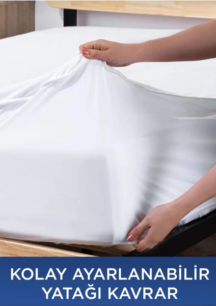Çift Kişilik 150X200+30 cm Sıvı Geçirmez Yatak Alezi Yatak Koruyucu