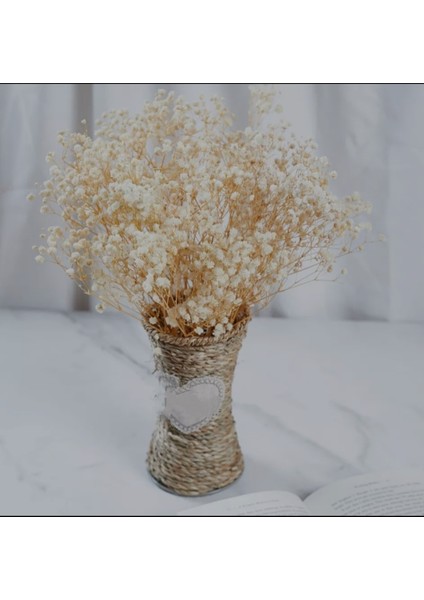 Şoklanmış Cipso Demeti Beyaz Krem Canlı Dökülmeyen Vazo Çiçeği fiyatları