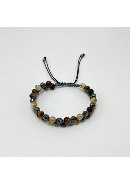 Güç Bereket Özgüven Bilekliği - Sitrin - Hematit - Kaplan Gözü modelleri