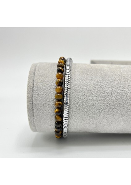 Kaplan Gözü ve Hematit Bileklik