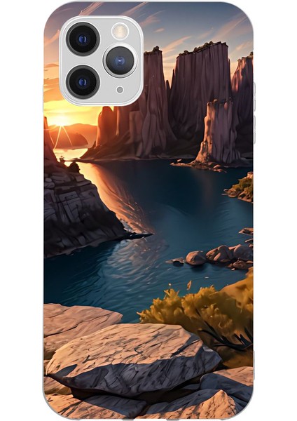 Apple iPhone Xr Kaplama Doğa Suluboya
