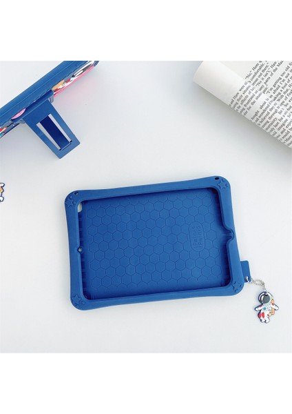 Samsung Galaxy Tab A 8.0 T290 Case Kickstand Silikon Pc Astronot Tasarım Tablet Kapağı Kılıfı