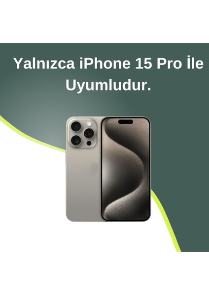 Paladyum Case Apple iPhone 15 Pro Uyumlu Lux Işıltılı Inci Charmlı Kalpli Kılıf