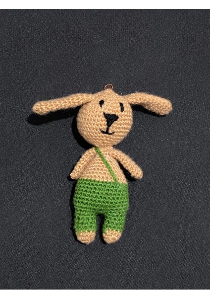 Lbr Garment El Örgüsü Kahverengi Amigurumi Köpek Anahtarlık