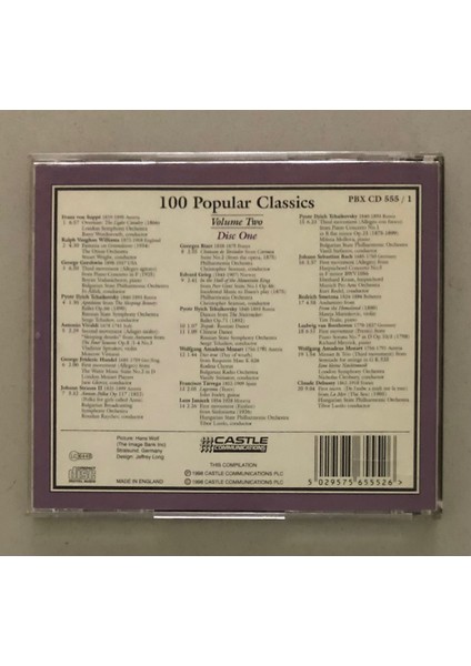 100 Popular Classics Volume Two Disc 1 Cd (Orjinal Dönem Baskı)