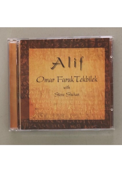 Omar Faruk Tekbilek With Steve Shehan Alif Cd (Orjinal Dönem Baskı)