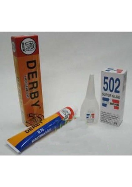 502 Japon Yapıştırıcı + Derby Yapıştırma Ilacı Seti