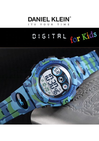 4 Farklı Işıklı, Alarmlı, Kronometreli Açık Mavi Kamuflaj Erkek Çocuk Kol Saati (5-10 Yaş) fiyatları