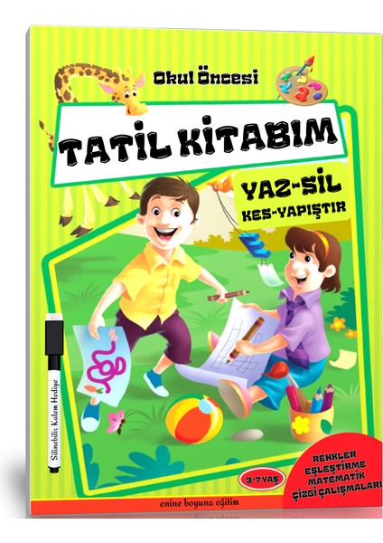 Okul Öncesi Tatil Kitabım Yaz - Sil - Kes - Yapıştır