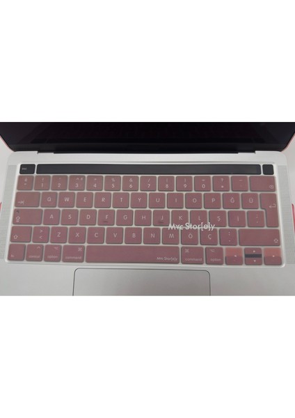 Mcstorey Macbook Pro Klavye Kılıfı 13INÇ M1-M2 Türkçe Q Baskı A2338 2289 2251 A2141 ile Uyumlu