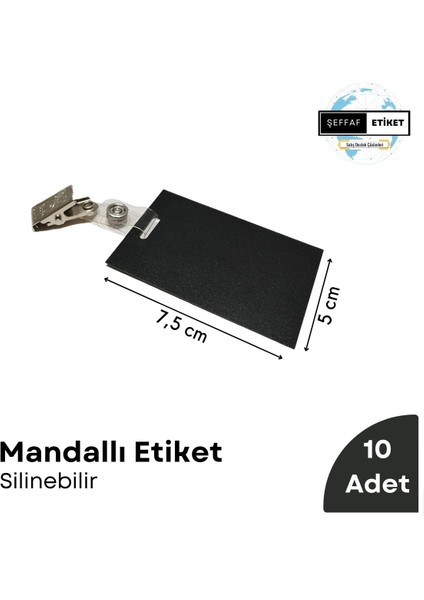 Şeffaf Etiket Mandallı Etiket Silinebilir Kıskaçlı Siyah Etiket Seti Takma Asma Ürün Etiketi Asma Etiketi