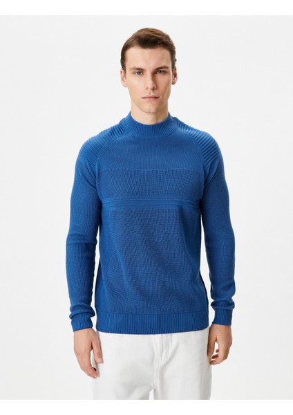 Triko Kazak Slim Fit Dokulu Bisiklet Yaka Uzun Kollu modelleri