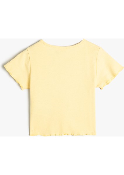 Crop Tişört Kısa Kollu Yaz Temalı Pamuklu fiyatları