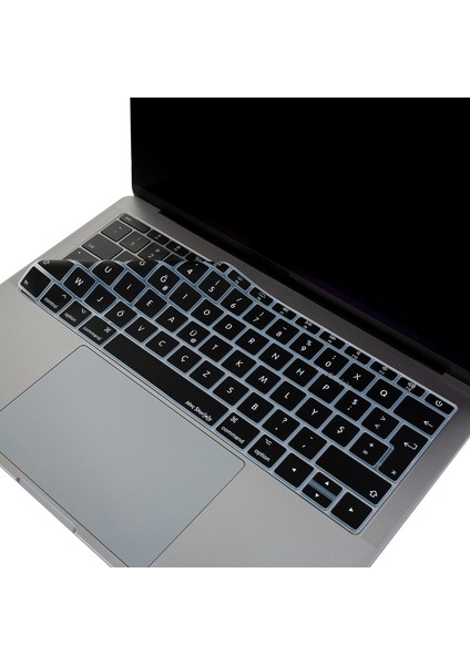 Laptop Macbook Pro Klavye Kılıf F-Türkçe DaktiloTip Baskı A1534 A1708 ile Uyumlu