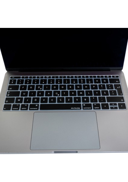 Laptop Macbook Pro Klavye Kılıf F-Türkçe DaktiloTip Baskı A1534 A1708 ile Uyumlu