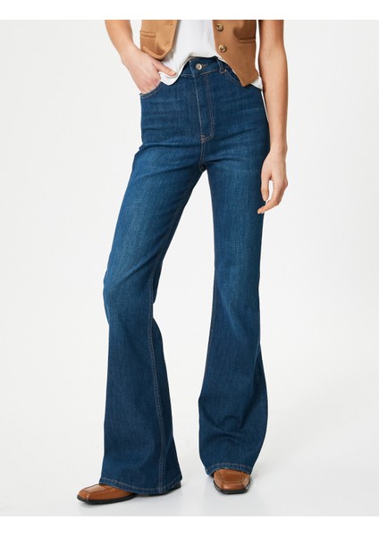 Ispanyol Paça Kot Pantolon Slim Fit Standard Bel Esnek Pamuklu Cepli - Victoria Jeans modelleri