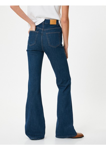 Ispanyol Paça Kot Pantolon Slim Fit Standard Bel Esnek Pamuklu Cepli - Victoria Jeans fırsatları