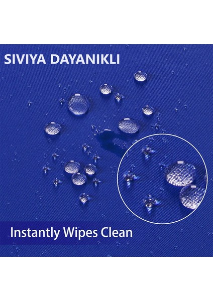 Sıvıya Dayanıklı Yuvarlak Dertsiz Püsküllü Masa Örtüsü Saks Mavi fiyatları