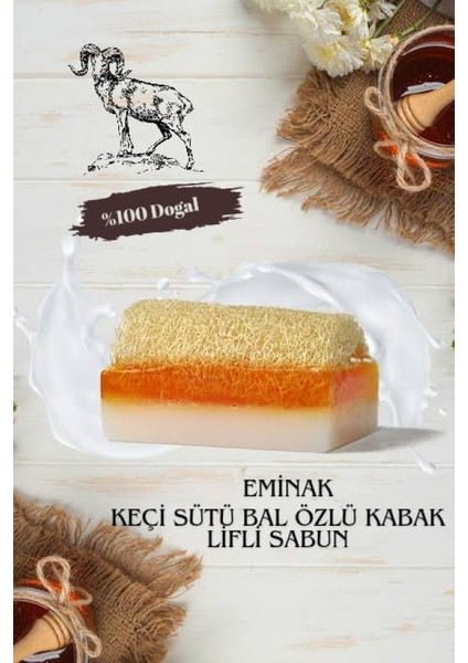 Doğal Kabak Lifli Keçi Sütlü Sabun 130 gr