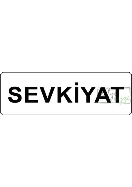 Atölye Çizgi Sevkiyat Yönlendirme Levhası 20 cm x 7 cm Beyaz Metal