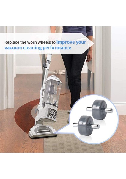 Köpekbalığı Elektrikli Süpürge Için 4 Çift Yedek Tekerlekler Modeller Için Fit NV350 NV351 NV355 NV356E NV500 NV501 (Yurt Dışından)