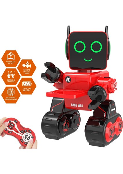 Jjrc Robot Oyuncak Robot Oyuncak Çocuklar Için Akıllı Interaktif Uzaktan Kumandalı Robot Hareket Algılama Çocuklarla Oynamak Hediye Kırmızı (Yurt Dışından)