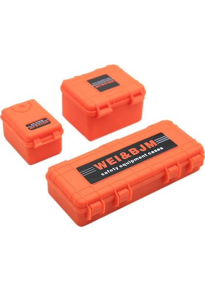 3 Adet Plastik Rc Araba Saklama Kutusu Dekorasyon Aracı Trx4 Eksenel SCX10 90046 D90 1/10 Rc Paletli Aksesuarları Turuncu (Yurt Dışından)