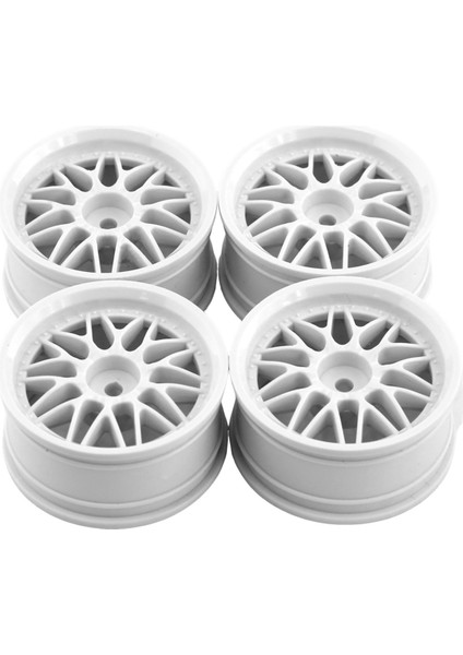 4pcs 1.9 Inç Plastik 52MM Tekerlek Göbeği Rc Araba Için 1/10 Yolda Drift Traxxas Hpı Kyosho Redcat Sakura Hsp, Beyaz (Yurt Dışından)