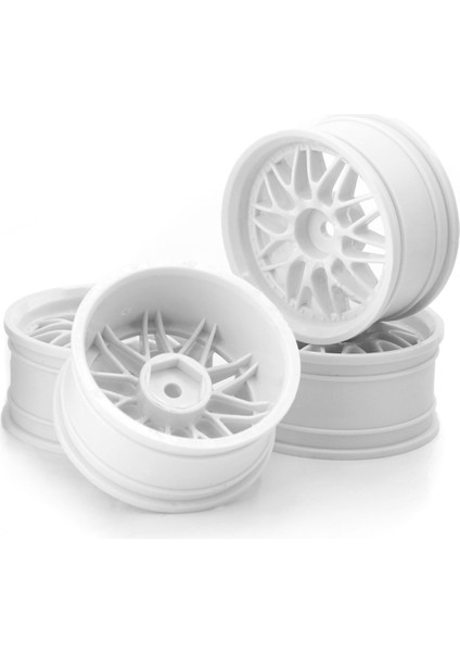 4pcs 1.9 Inç Plastik 52MM Tekerlek Göbeği Rc Araba Için 1/10 Yolda Drift Traxxas Hpı Kyosho Redcat Sakura Hsp, Beyaz (Yurt Dışından)