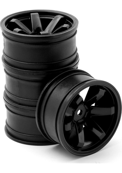4 Adet 1/10 On-Road Drift Araba 52X26MM Tekerlek Göbeği 1.9 Inç Tırmanma Araba Jantı TT02, Siyah (Yurt Dışından)