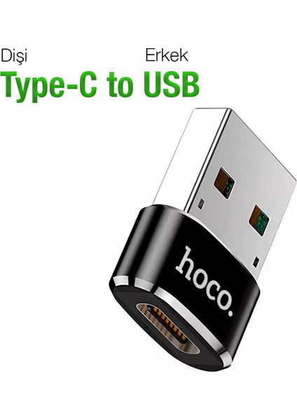 Ua6 Erkek USB To Dişi Type-C Dönüştürücü Çevirici Adaptör
