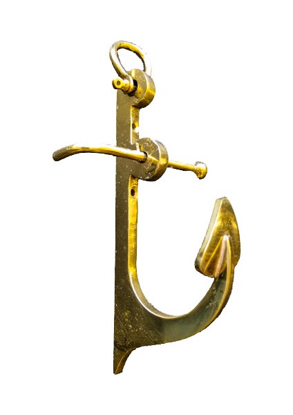 Pirinç Döküm 130MM Çıpa Objeli Çimolu Askılık