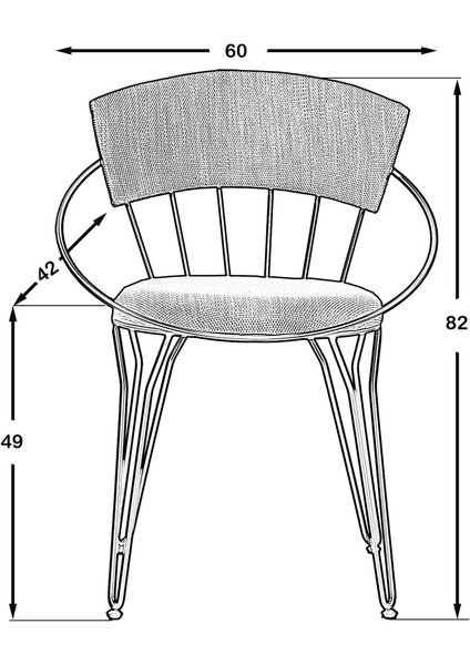 Istanbul Sandalye Bronz