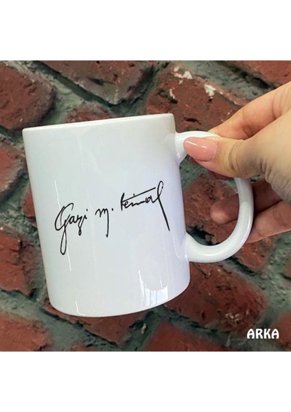 Atatürk İmzalı Size Özel Seramik Baskılı Kupa Bardaklar