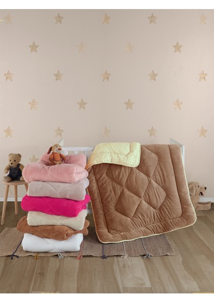 Wellsoft Bebek Yorganı-Kahverengi 95X145 cm