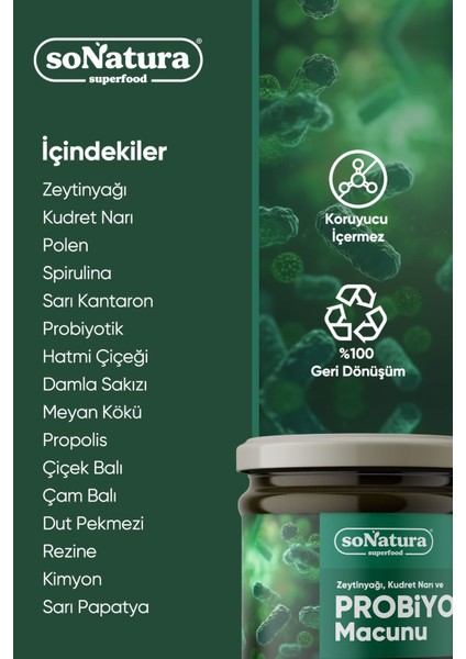 Probiyotik Macunu Zeytinyağı, Kudret Narı, Probiyotik 240 gr SO-V-004 fiyatları