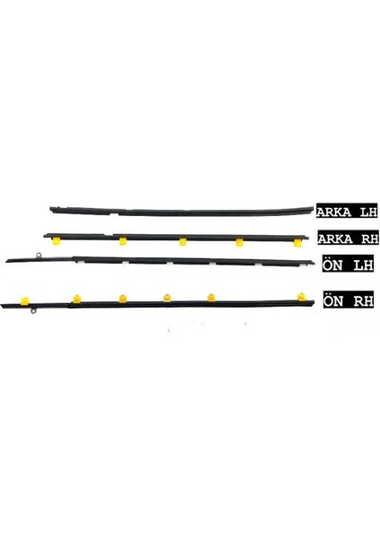 Çıta Cam Sıyırıcı Fitil Corolla AE101 Xlı 93-98 Arka Rh (Siyah)