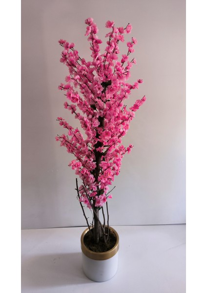 Rüzgar Yapay Çiçekçilik 30 x 30 cm Krem Gold Saksıda Pembe Bahardalı Ağacı fiyatları