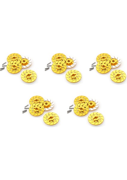 20 Adet Metal Fren Diski Jant Kutusu Metal Altıgen Adaptör 12MM 1/10 Sakura D4 On-Road Yarış Rc Araba Parçaları Altın (Yurt Dışından)