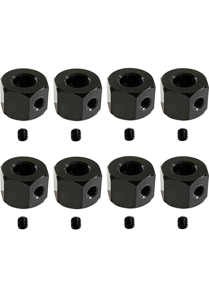 12 Adet 5mm Ila 12MM Metal Birleştirici Tekerlek Göbeği Altıgen ADAPTÖRD12 C14 C24 B14 B16 Mn D90 D91 Rc Araba Yükseltme Parçaları Siyah (Yurt Dışından)