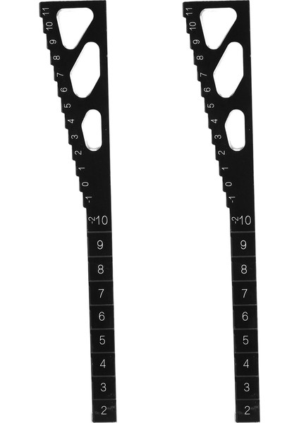 2x Rc Model Araba Metal Sürüş Yüksekliği Sarkık Ölçer Ayarlayıcı Cetvel Ölçme Aracı 1/8 1/10 1/12 Rc Araba Siyah (Yurt Dışından)