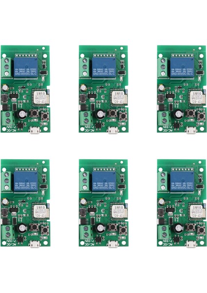 6x Akıllı Wifi Anahtarı Röle Modülü Zamanlayıcı Dc 5V/12V/24V/32V Uzaktan Kumanda Inching/kendinden Kilitleme Alexa Google Home (Yurt Dışından)