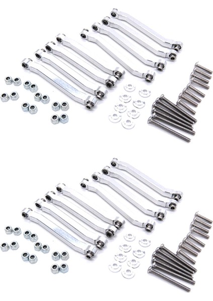 2x Metal Şasi Çekme Çubukları Sürükle Bağlantı Süspansiyonu Mn D90 D91 D96 D99 D99S MN90 MN99S 1/12 Rc Araba Yükseltme Parçaları Gümüş (Yurt Dışından)
