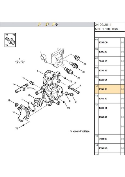 Febi Bilstein Termostat Kapağı 306 406 (17935-1336A1)