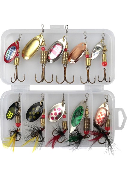 10X Lures Spinnerbait, Mücadele Kutusuyla Alabalık Lures Bass A (Yurt Dışından)