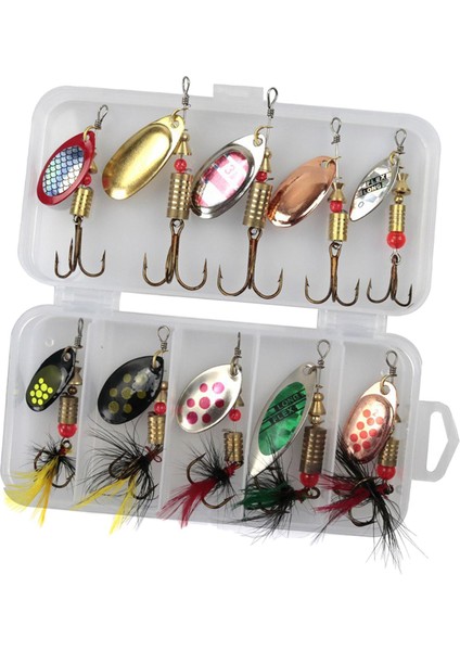 10X Lures Spinnerbait, Mücadele Kutusuyla Alabalık Lures Bass A (Yurt Dışından)