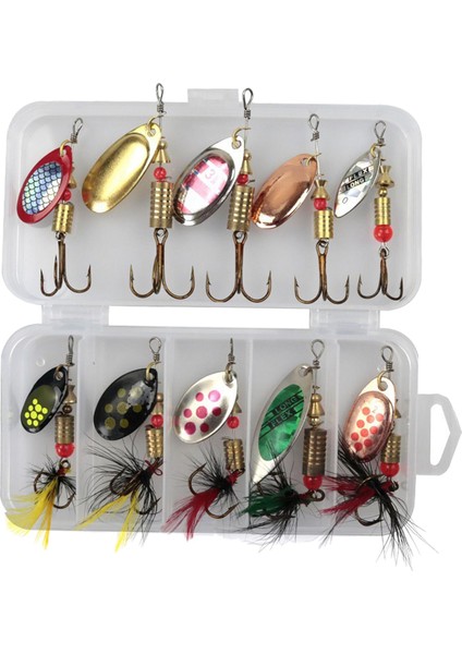10X Lures Spinnerbait, Mücadele Kutusuyla Alabalık Lures Bass A (Yurt Dışından)
